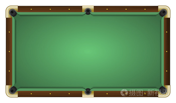空绿色的台球桌
