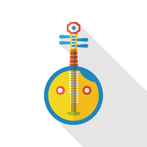 琵琶音乐仪器平面图标图标元素
