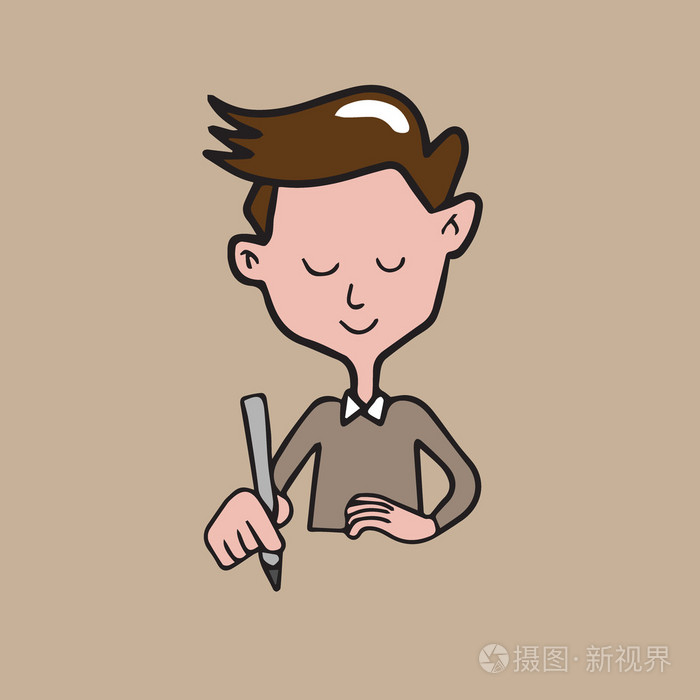 人写作插画-正版商用图片1lfmmb-摄图新视界