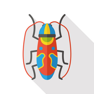 昆虫的 bug 平面图标图标元素