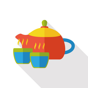 热茶平面图标图标元素