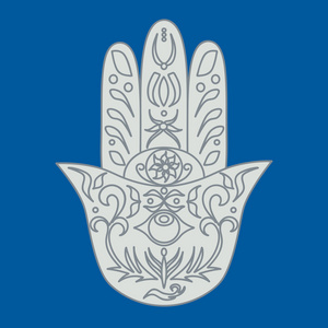 法蒂玛之手.在印度,阿拉伯犹太文化的好运气和保护护身符.