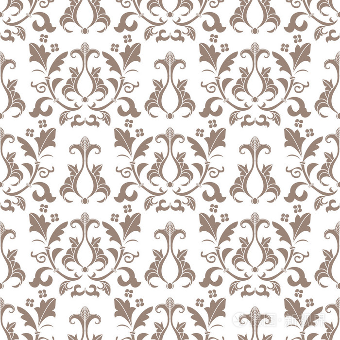 米色和白色镶边无缝图案