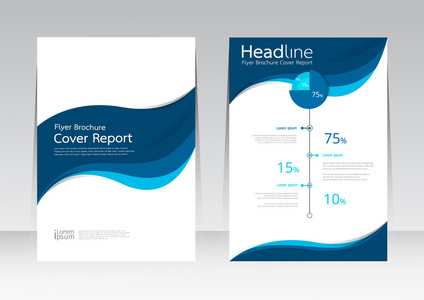 在 A4 大小覆盖报告手册传单海报矢量设计