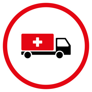 医疗运输带圆圈的图标照片