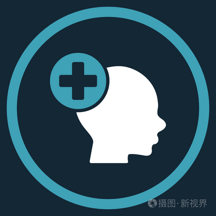 头治疗带圆圈图标