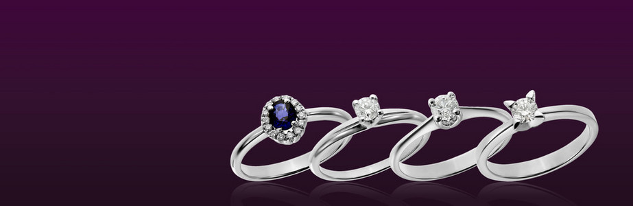 钻石和蓝宝石的戒指图片