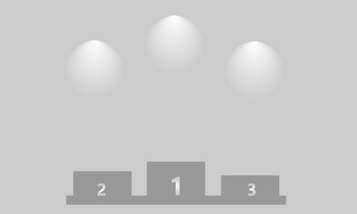 照明的业务获奖者登上领奖台矢量图