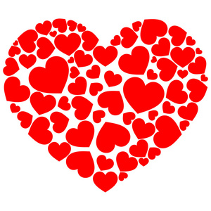 大心组成的小小的心灵照片