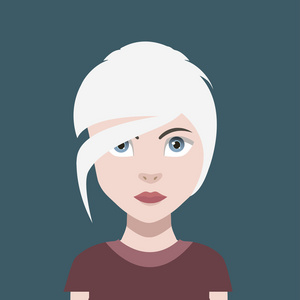 创意卡通女孩头像图片-创意卡通女孩头像素材-创意卡通女孩头像插画