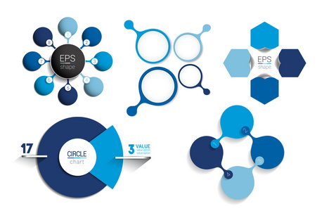 圆圈信息模板。 圆网图示意图