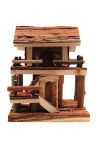 天然木制房子玩具