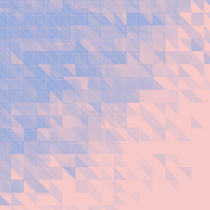 蓝色和粉红色的三角形抽象背景。矢量