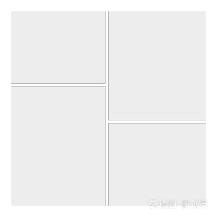 漫画的空白布局模板背景.矢量页 1