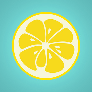 黄色柠檬葡萄柚时尚图标。 多汁水果标志