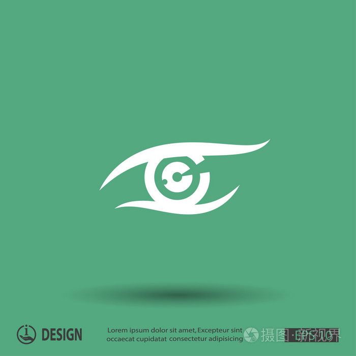 平面设计的眼睛图标