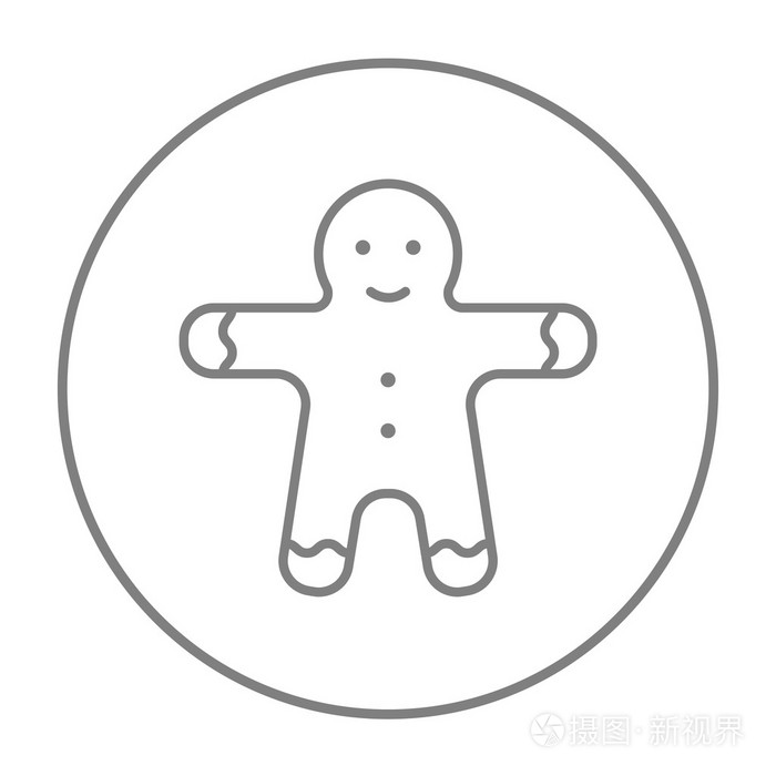 姜饼人线图标