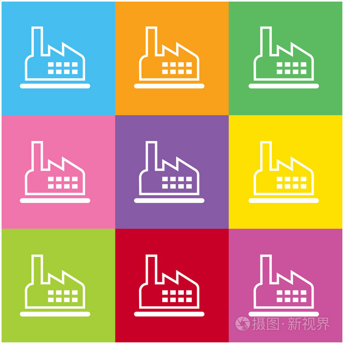 针对web 和移动工厂图标