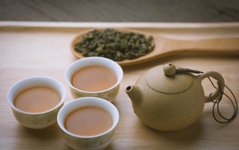 中国茶具上木，特写