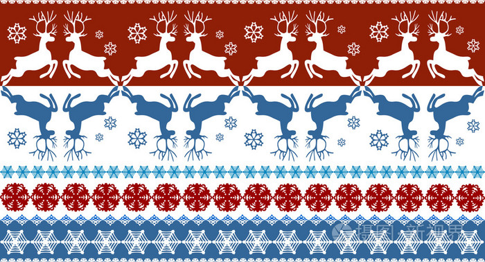 圣诞图案与鹿
