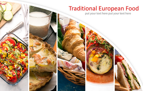 欧洲食品照片拼贴