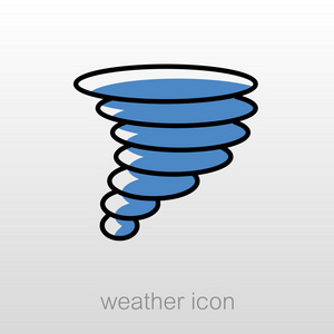 龙卷风旋风图标。气象。天气
