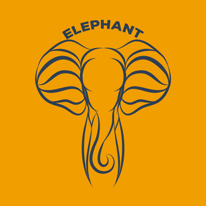 大象的标志矢量图片