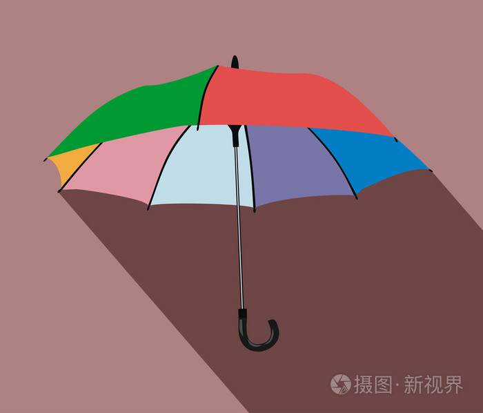 经典的开的伞插画-正版商用图片1lhjqi-摄图新视界