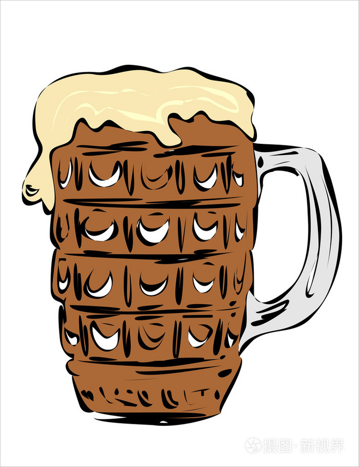抽象杯啤酒
