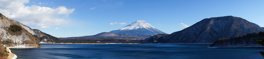 富士山和湖本栖湖