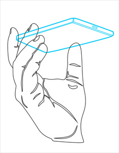 用手机的人的手