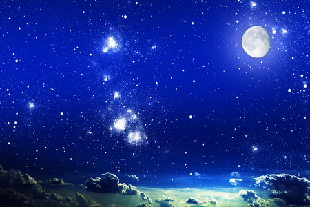 繁星点点的夜空照片