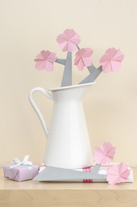 樱花折纸花瓶