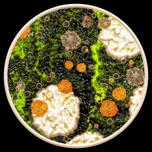 苔藓和真菌显微镜下