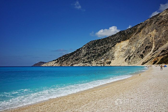 米尔托斯海滩,凯,爱奥尼亚群岛的蓝色水域