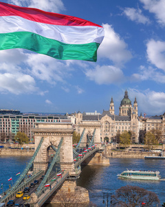 在布达佩斯，匈牙利资本市链桥