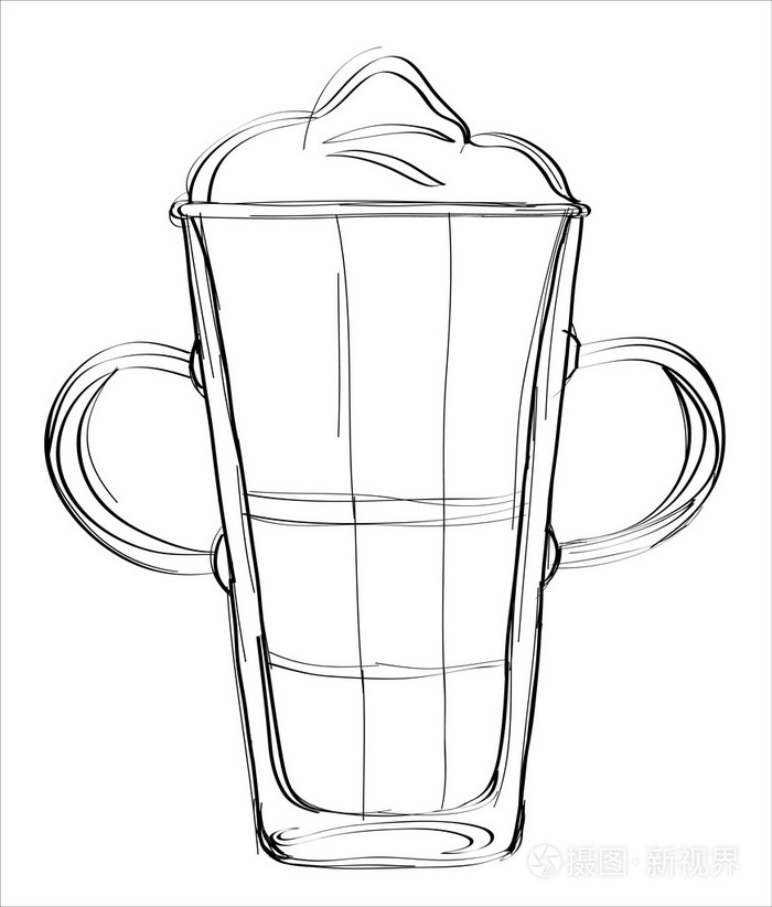 抽象的拿铁咖啡背景插画-正版商用图片1lifx9-摄图新视界