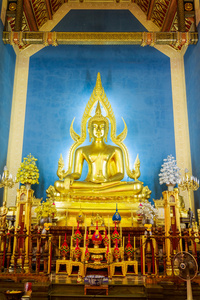 金佛像大理石寺或 Wat Benchamabophit 寺，泰国曼谷