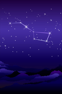 大熊星座或与七相对明亮的星星,俗称北斗七星集团更大或更大的母熊.