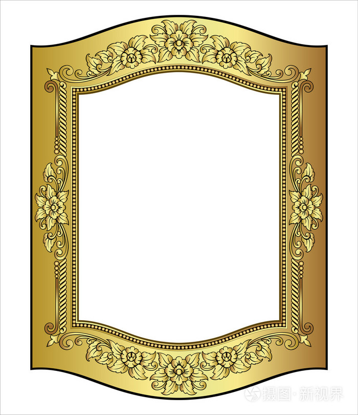 雕刻与复古装饰品矢量的矢量复古边框框架