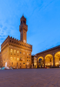 佛罗伦萨的景观，如 palazzo Vecchio