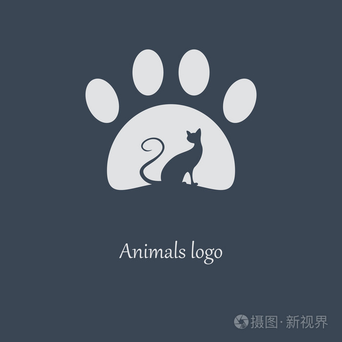 在兽医诊所的标志.矢量图像