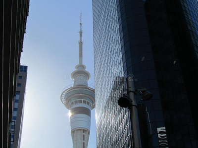 城市天空塔和其他建筑物