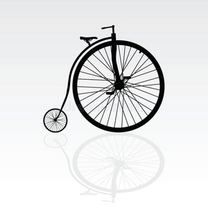 旧自行车艺术插图