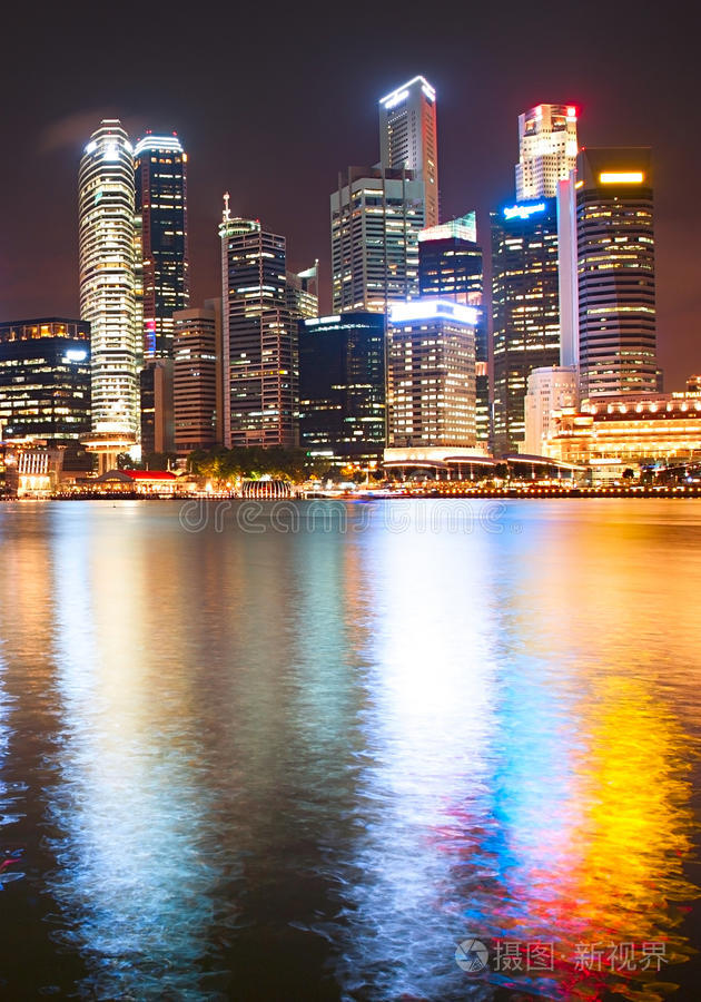 新加坡市中心夜景