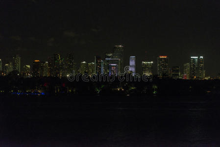 美丽的迈阿密夜景