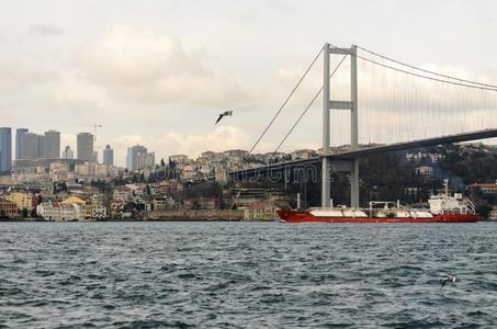 土耳其伊斯坦布尔第一座博斯普鲁斯海峡大桥