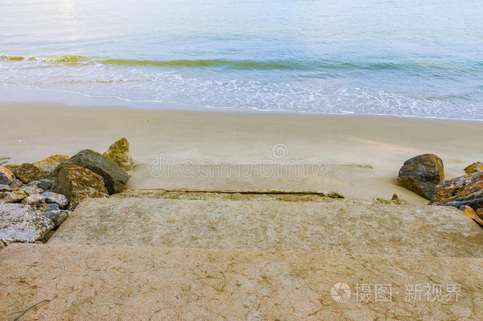 楼梯和热带海洋