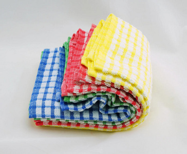 五颜六色的厨房毛巾