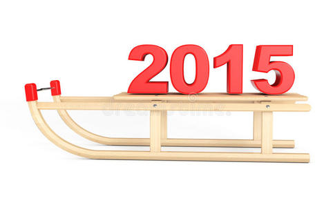 2015年新年标志经典木雪橇